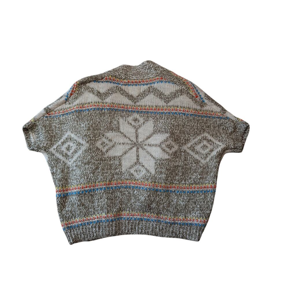 American Eagle Outfitters Open Front Cardigan Sweater Size XS/S Fair Isle Wool - Picture 2 of 10